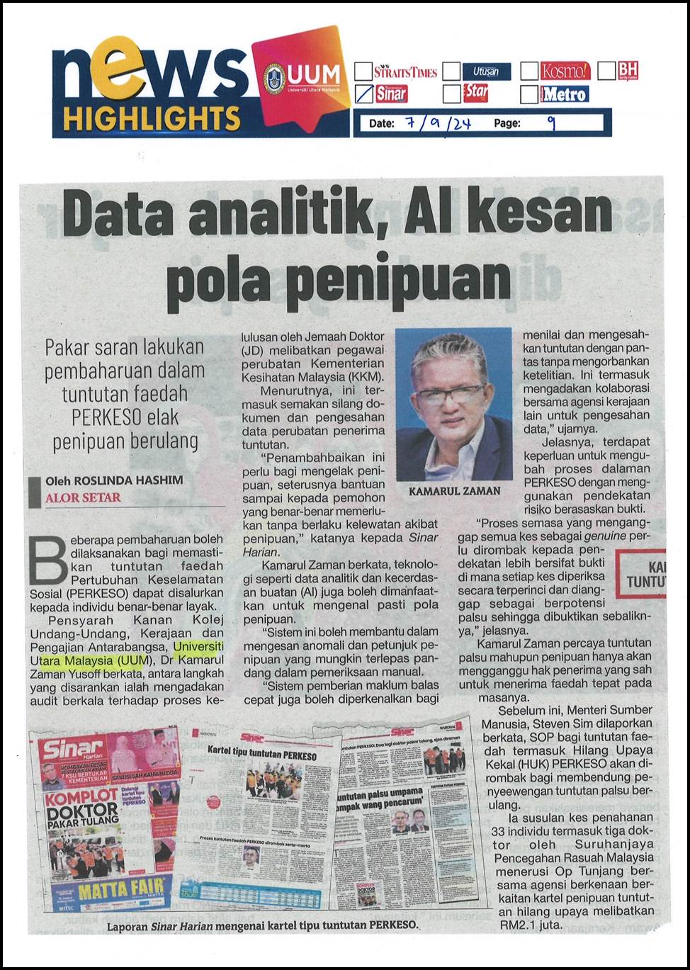 Data analitik AI kesan pola penipuan