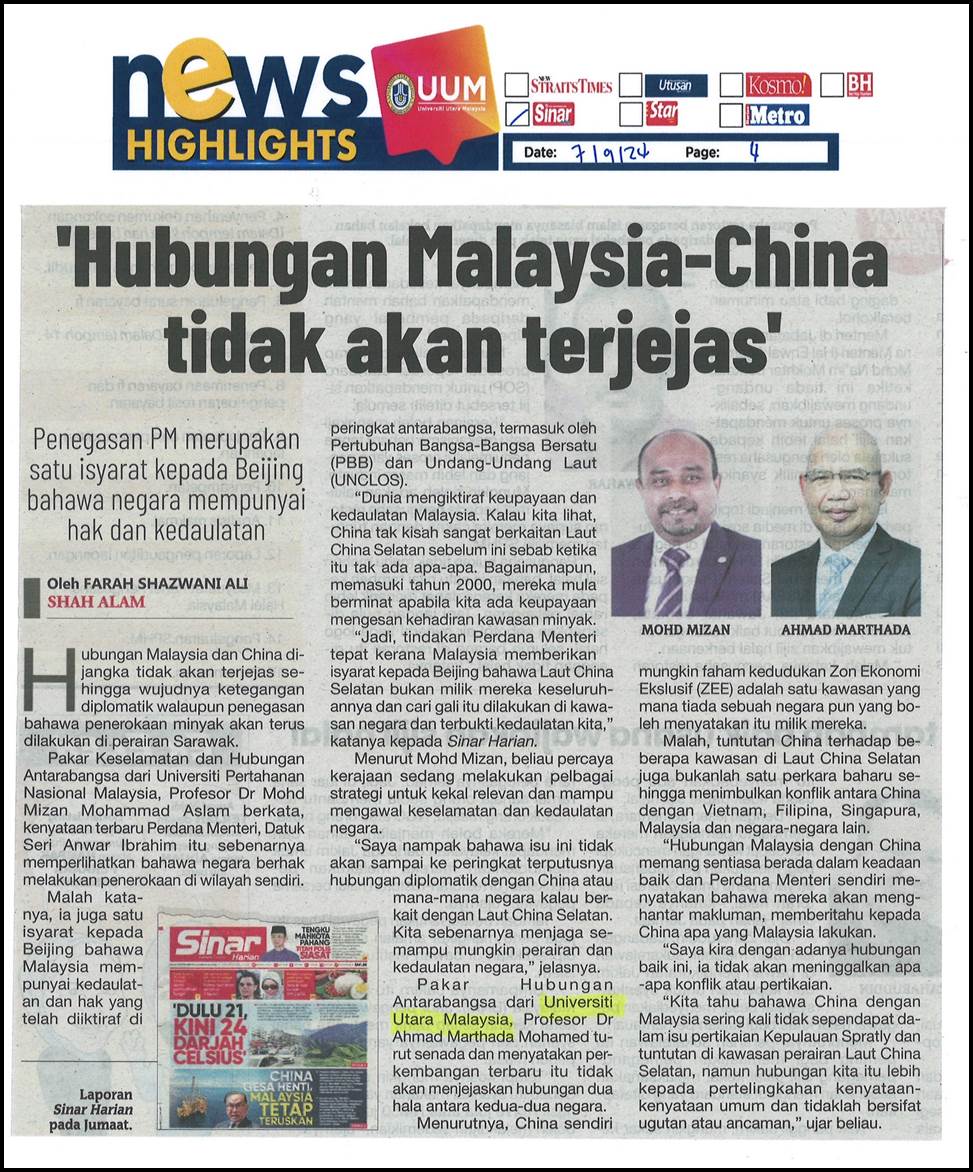 Hubungan Malaysia China tidak akan terjejas