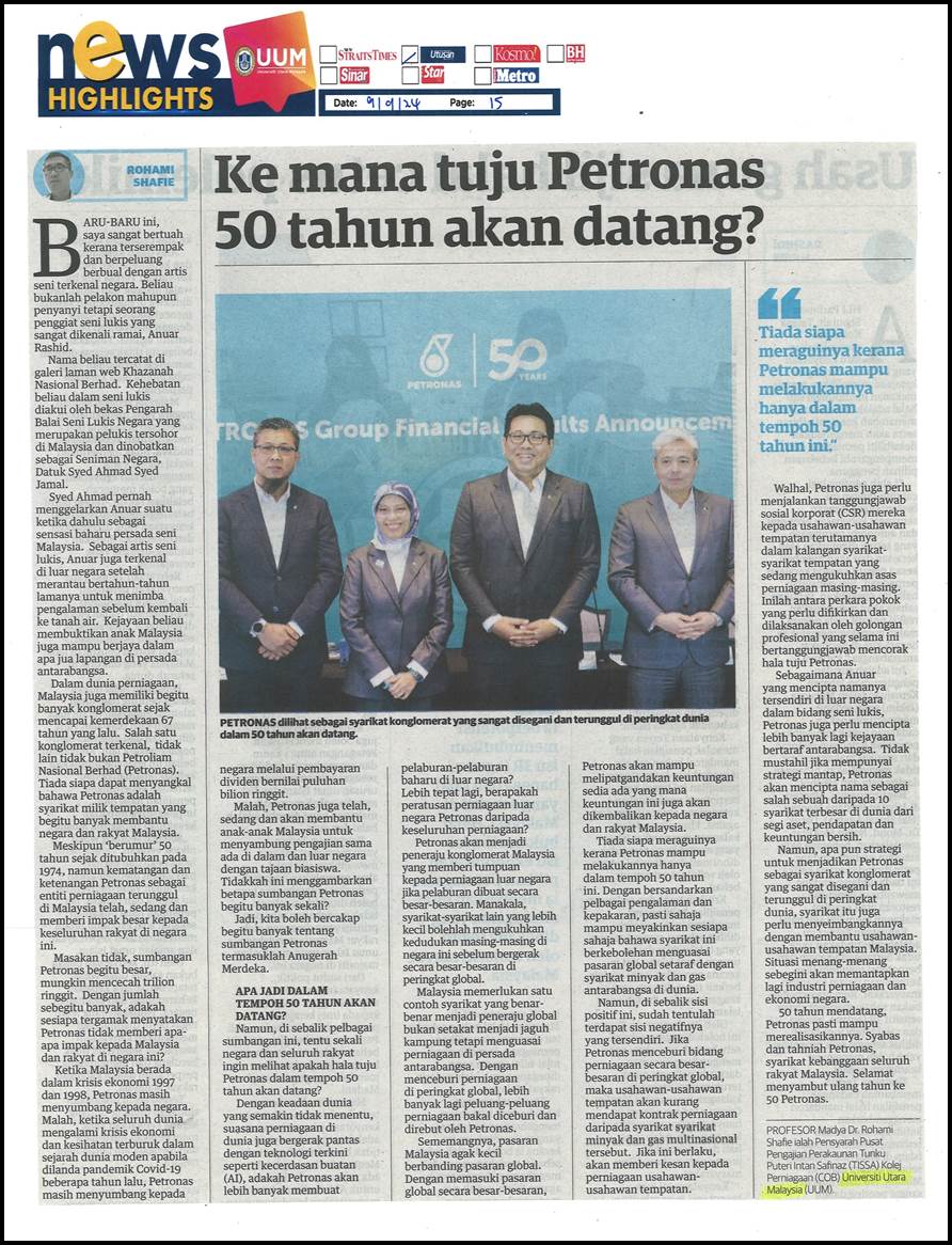 Ke mana tuju Petronas 50 tahun akan datang