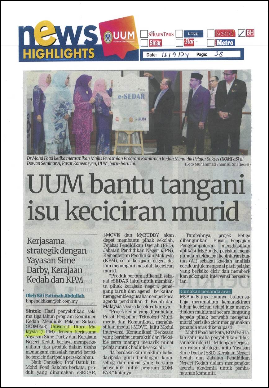 UUM bantu tangani isu keciciran murid